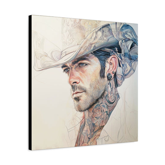 Gallery Wrapped Canvas, Wranglers and Wreckage Art Canvas, Erotic Pinup Art Canvas – Buck