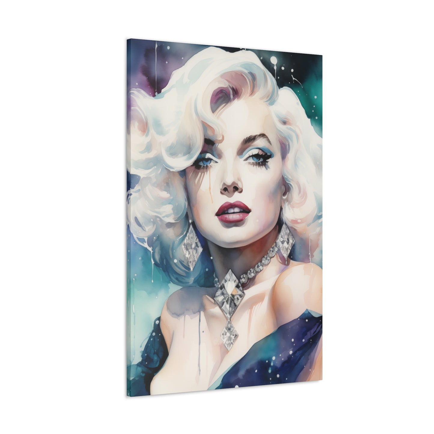 Canvas Wall Art, Gallery Wrapped Pop Art, Celebrity Wall Art – Marilyn Monroe - Diamonds