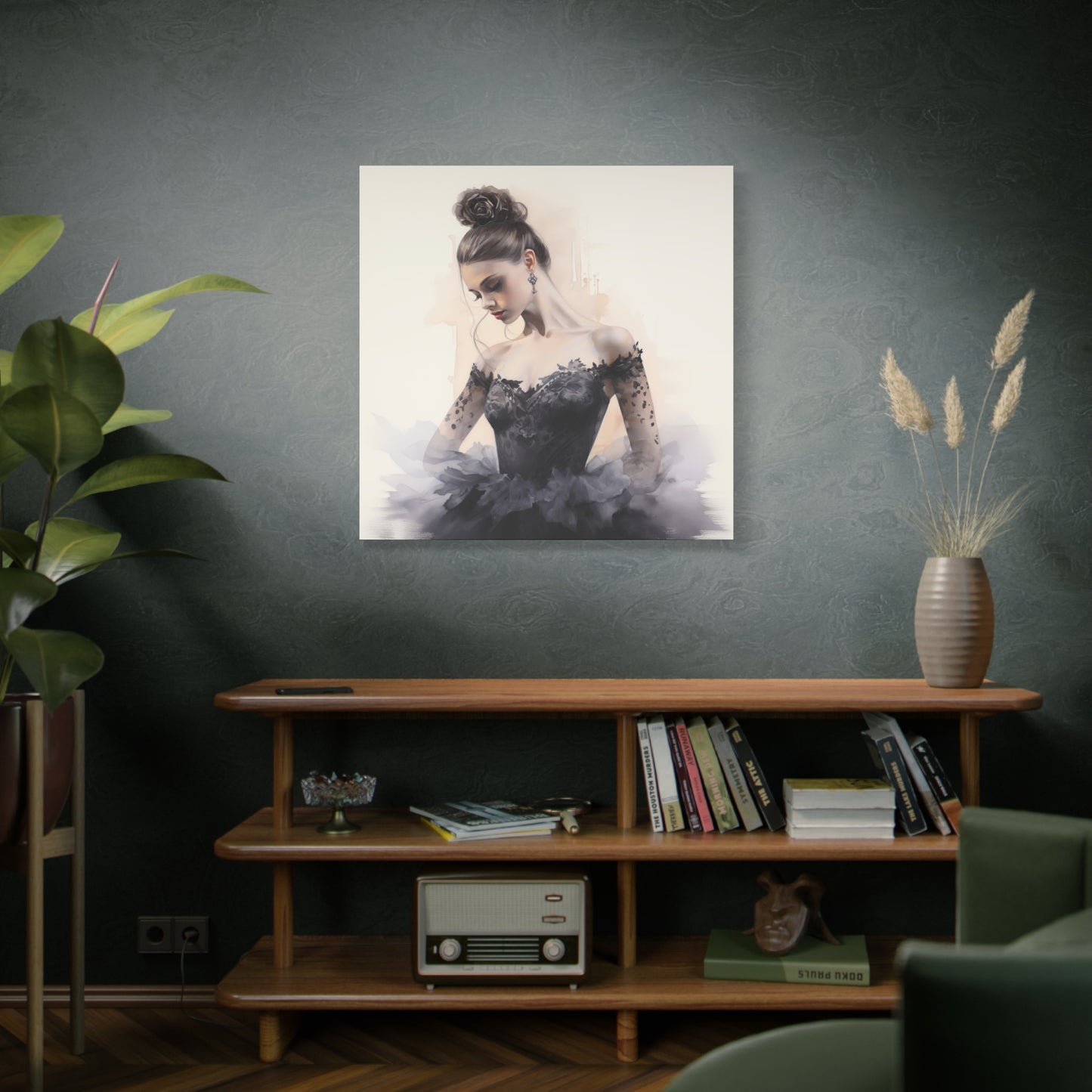Pointes and Platforms, Gallery Wrapped Canvas, Ballerina Beauty, Ballet Art Canvas – Lola