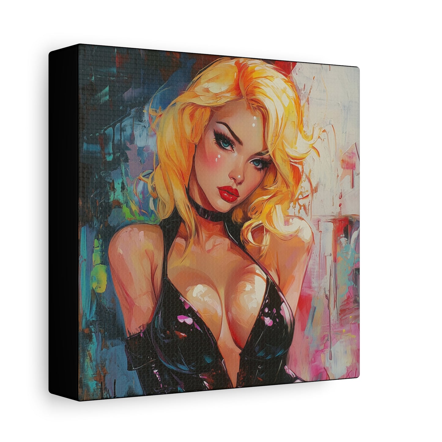 Gallery Wrapped Canvas, Guilt and Grit Adult Art Canvas, Erotic Pinup Art Canvas – Esme