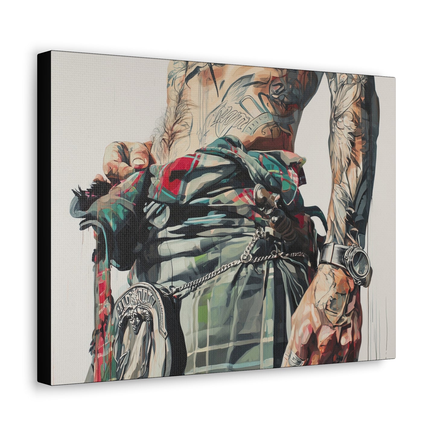 Gallery Wrapped Canvas, Kilts and Carnage Art Canvas, Erotic Pinup Art Canvas – Rory