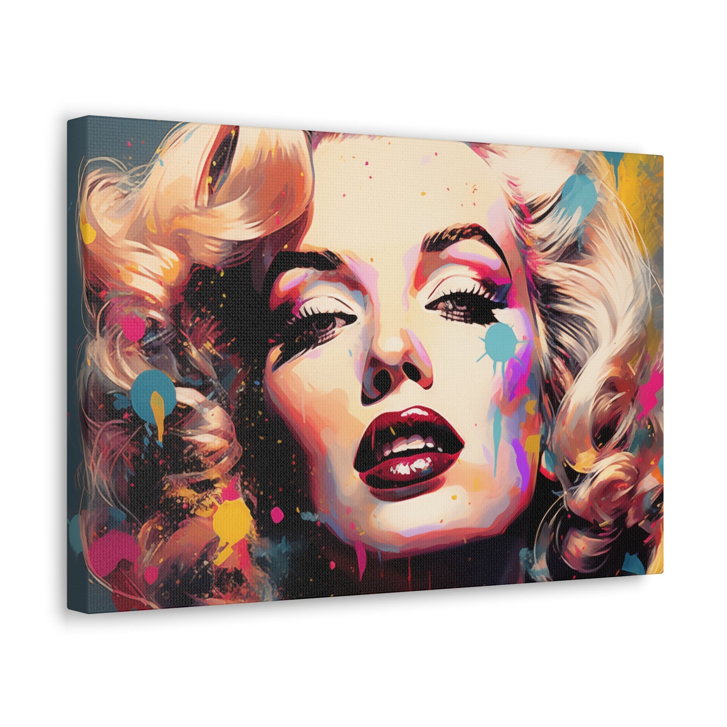 Canvas Wall Art, Gallery Wrapped Pop Art, Celebrity Wall Art – Marilyn Monroe - Abstract