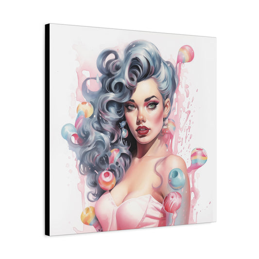 Canvas Wall Art, Gallery Wrapped Pop Art, Femme Doll Wall Art – Lux