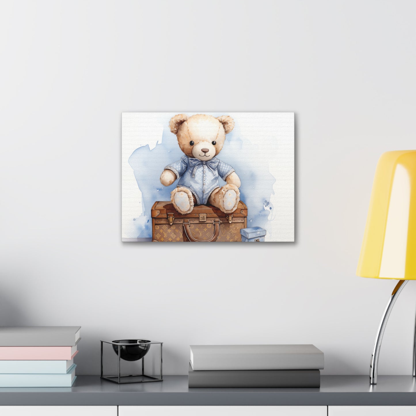 Canvas Gallery Wrap - LV Bear Wall Art - Blu