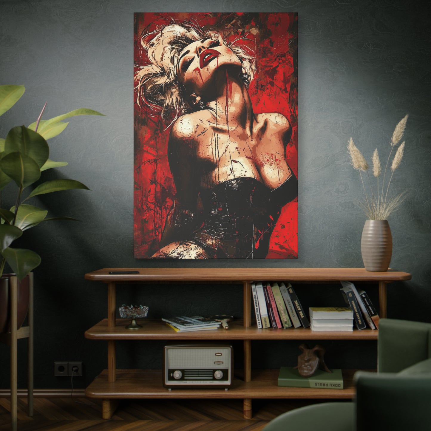 Gallery Wrapped Canvas, Guilt and Grit Adult Art Canvas, Erotic Pinup Art Canvas – Tabitha