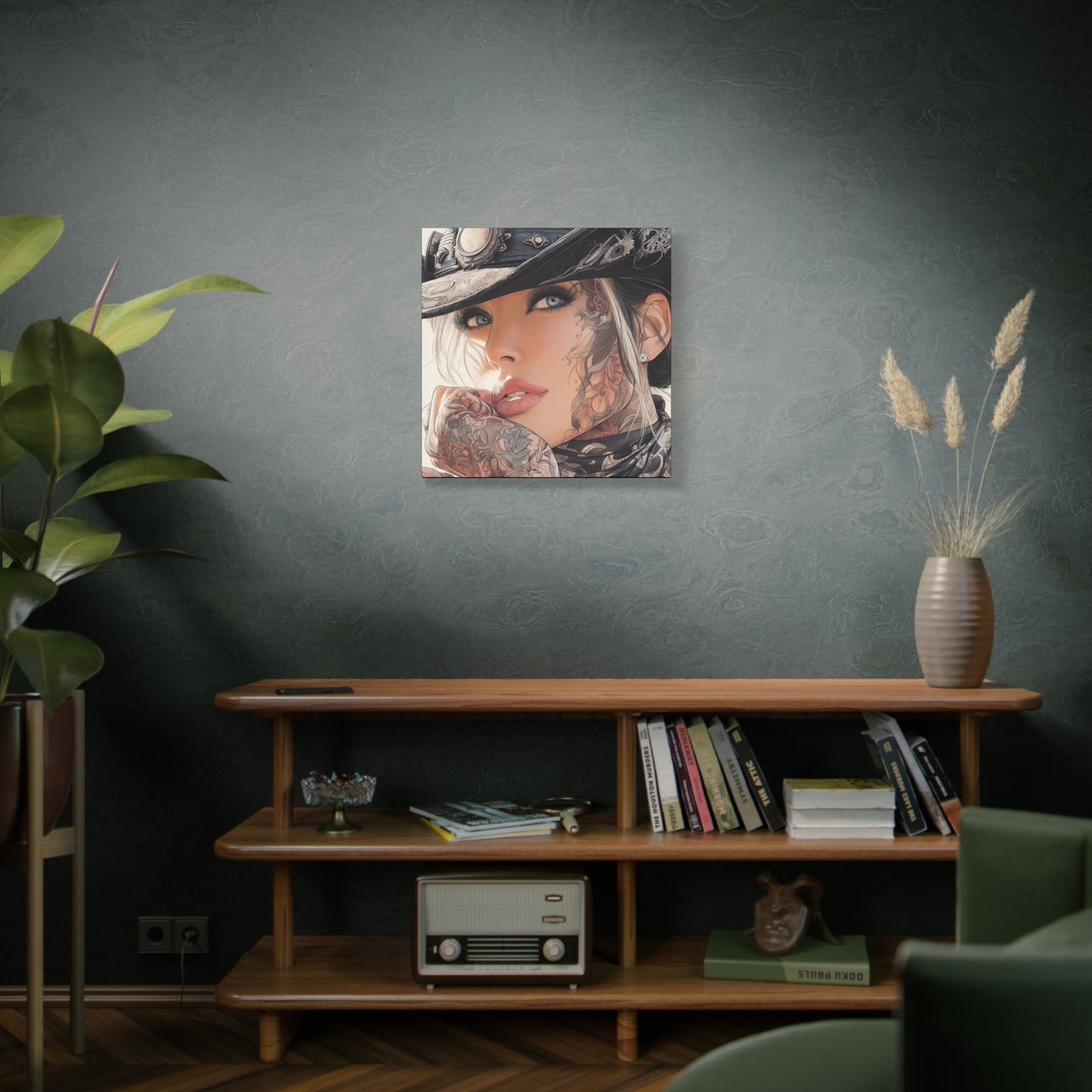 Gallery Wrapped Canvas, Wranglers and Wreckage Art Canvas, Erotic Pinup Art Canvas – Raine