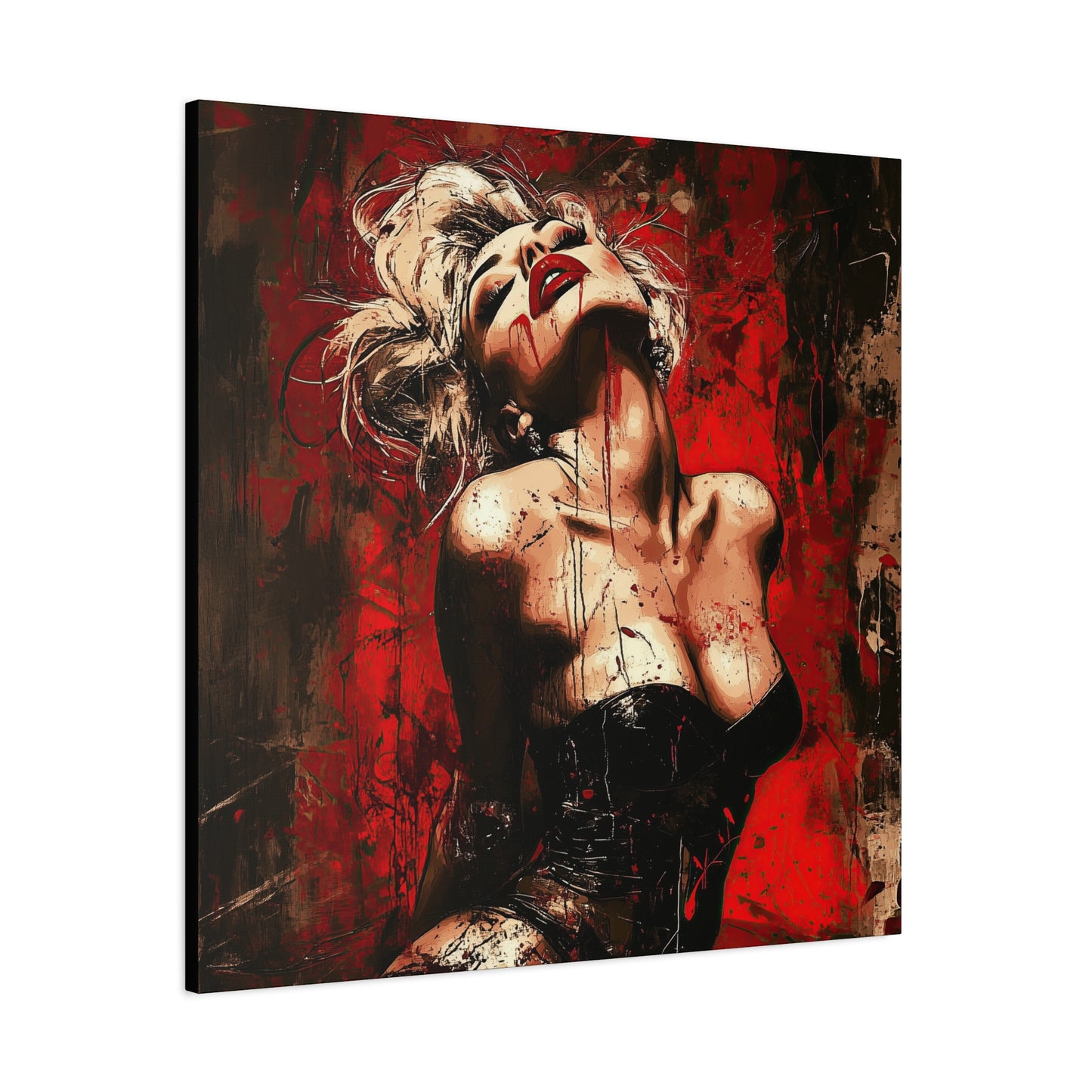 Gallery Wrapped Canvas, Guilt and Grit Adult Art Canvas, Erotic Pinup Art Canvas – Tabitha