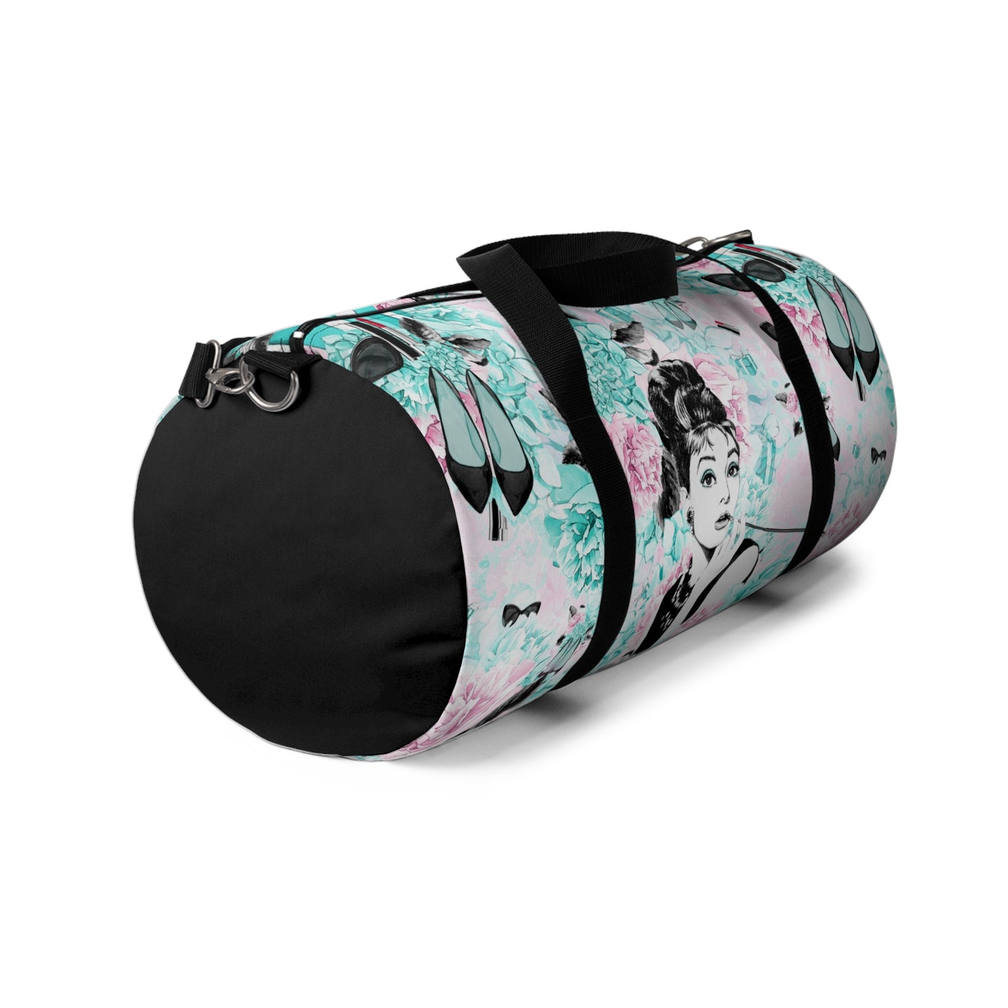 Breakfast at Tiffany Duffel Bag - Audrey Hepburn Hydrangea