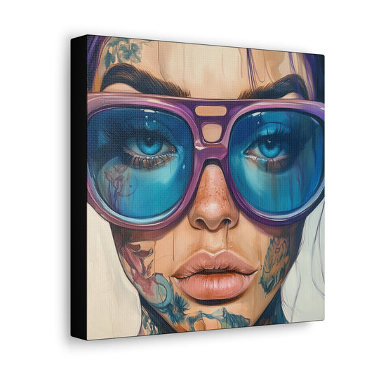 Canvas Gallery Wrap, Ladies in Lenses Wall Art, Abstract Femme Girl Art - Jane