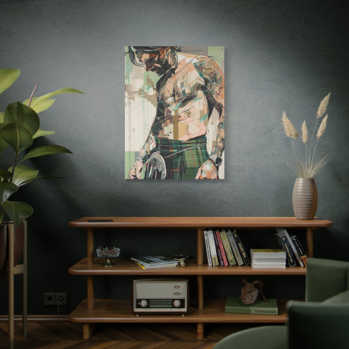 Gallery Wrapped Canvas, Kilts and Carnage Art Canvas, Erotic Pinup Art Canvas – Ewan