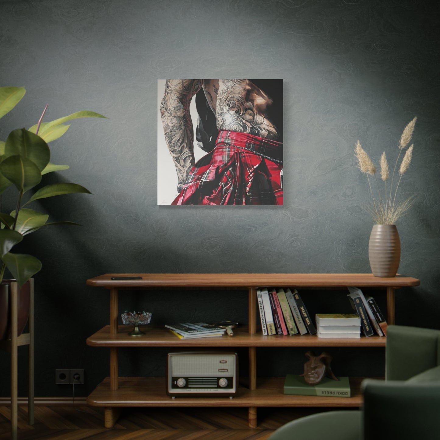 Gallery Wrapped Canvas, Kilts and Carnage Art Canvas, Erotic Pinup Art Canvas – Alexander