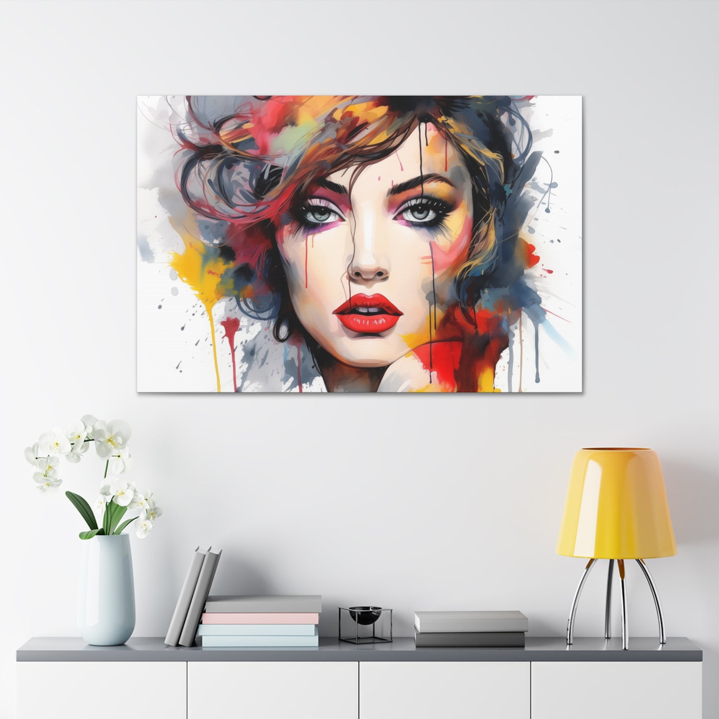 Canvas Wall Art, Gallery Wrapped Pop Art, Femme Doll Wall Art – Alessia