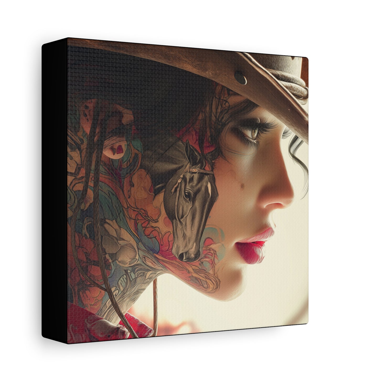 Gallery Wrapped Canvas, Wranglers and Wreckage Art Canvas, Erotic Pinup Art Canvas – Juniper
