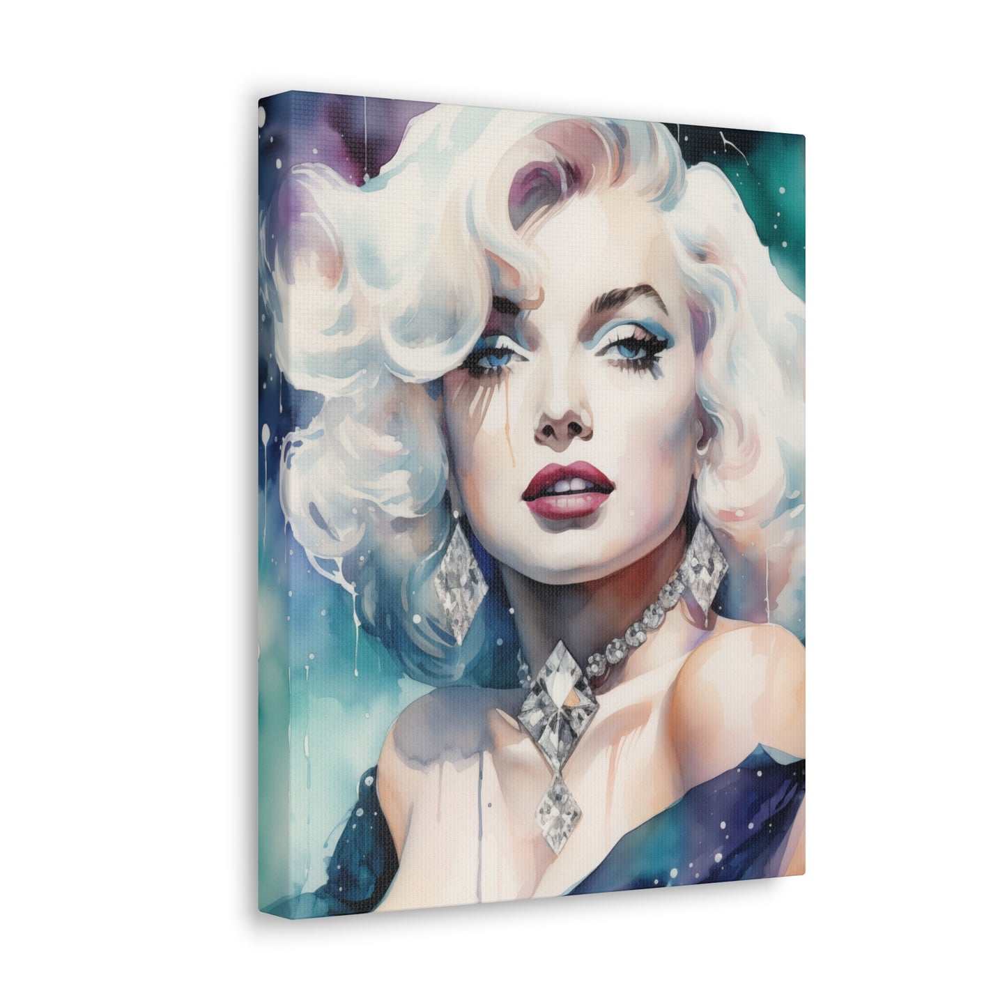 Canvas Wall Art, Gallery Wrapped Pop Art, Celebrity Wall Art – Marilyn Monroe - Diamonds