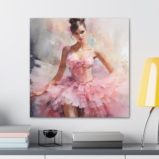 Gallery Wrapped Canvas, Ballerina Beauty, Ballet Art Canvas – Lily