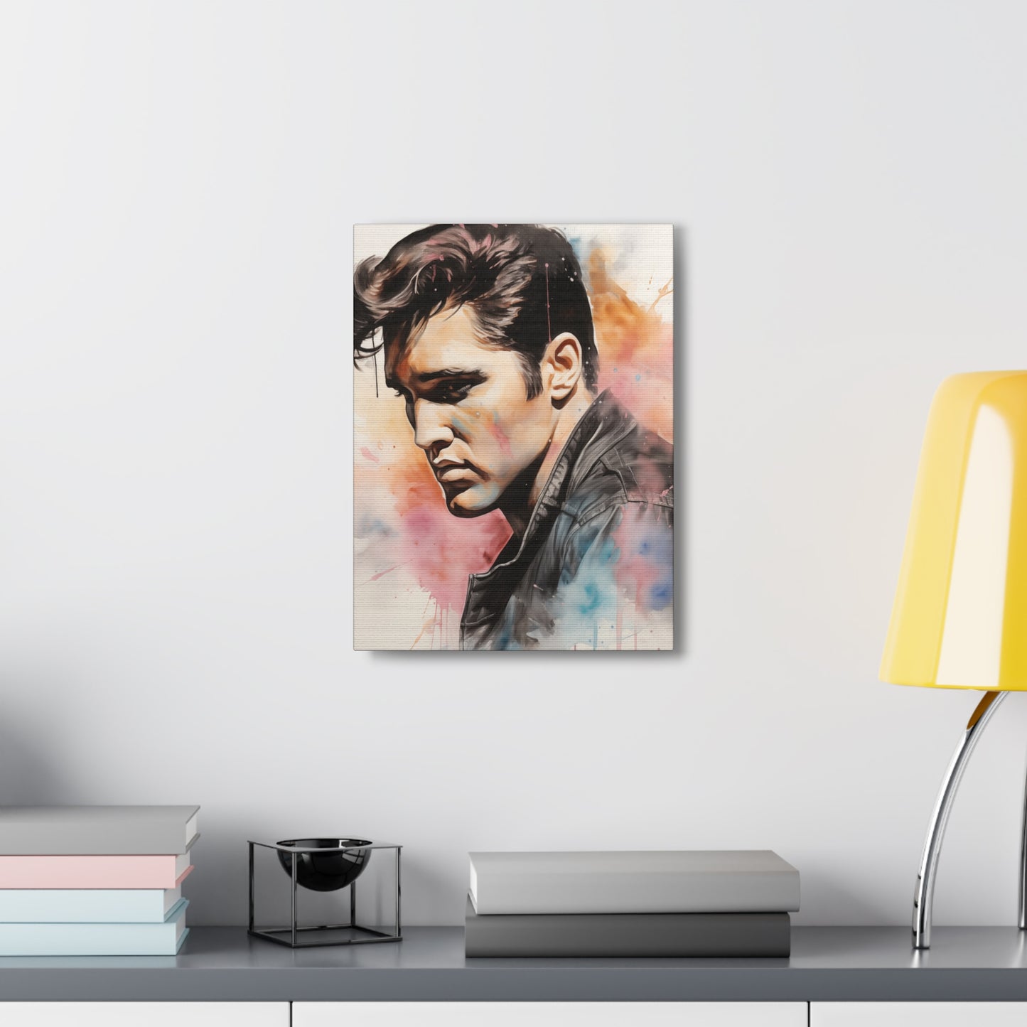 Gallery Wrapped Canvas, Celebrity Inspired, Pop Art Canvas – Elvis