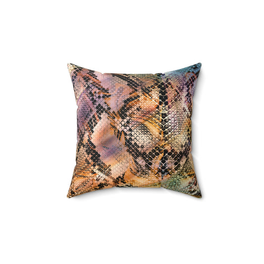 Glam Snake Skin - Serpent Print Throw Pillow - Decorative Fashion Pillow - Snake Print