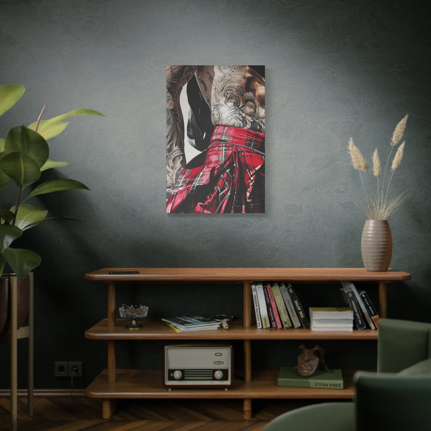 Gallery Wrapped Canvas, Kilts and Carnage Art Canvas, Erotic Pinup Art Canvas – Alexander