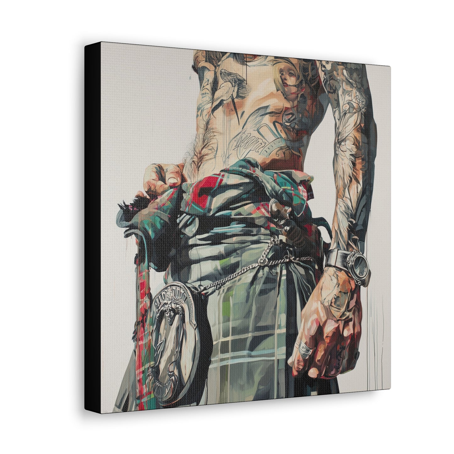 Gallery Wrapped Canvas, Kilts and Carnage Art Canvas, Erotic Pinup Art Canvas – Rory