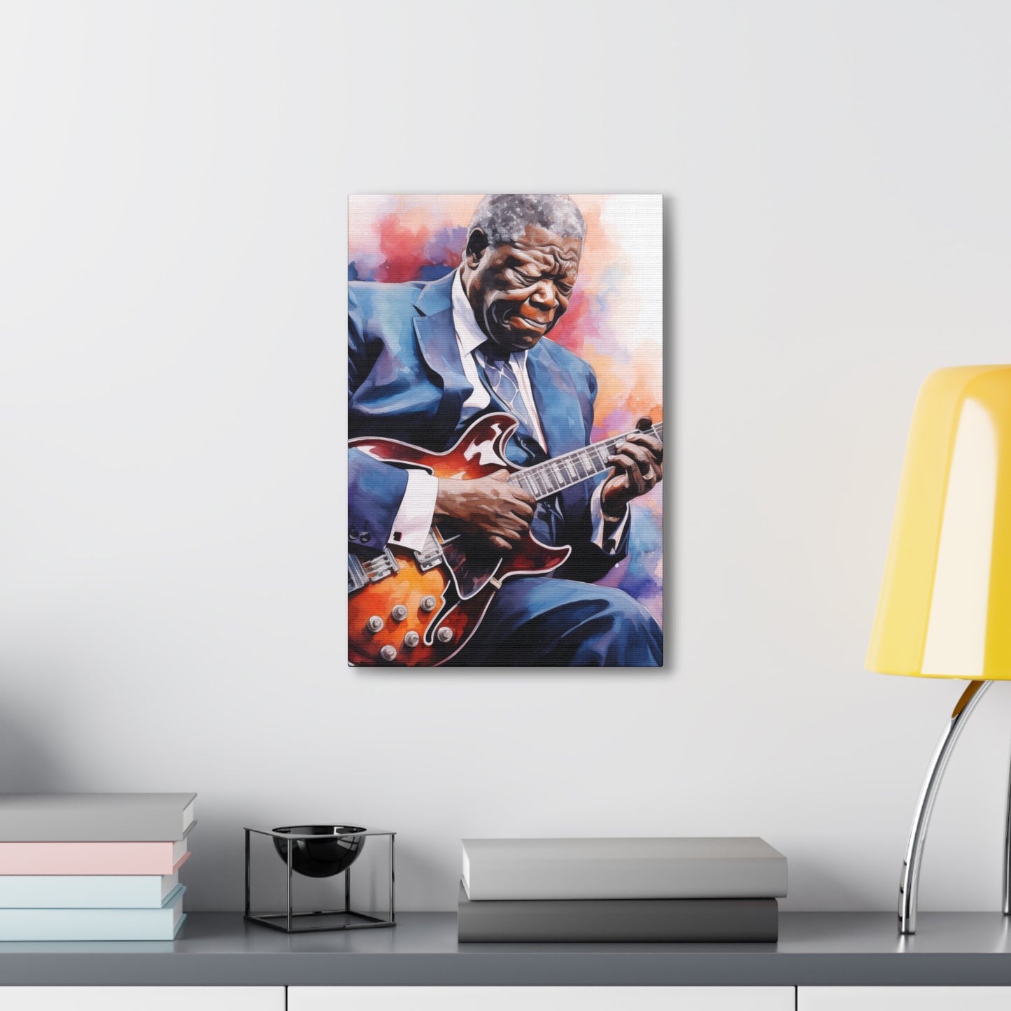 Gallery Wrapped Canvas, Celebrity Inspired, Pop Art Canvas – The King Also