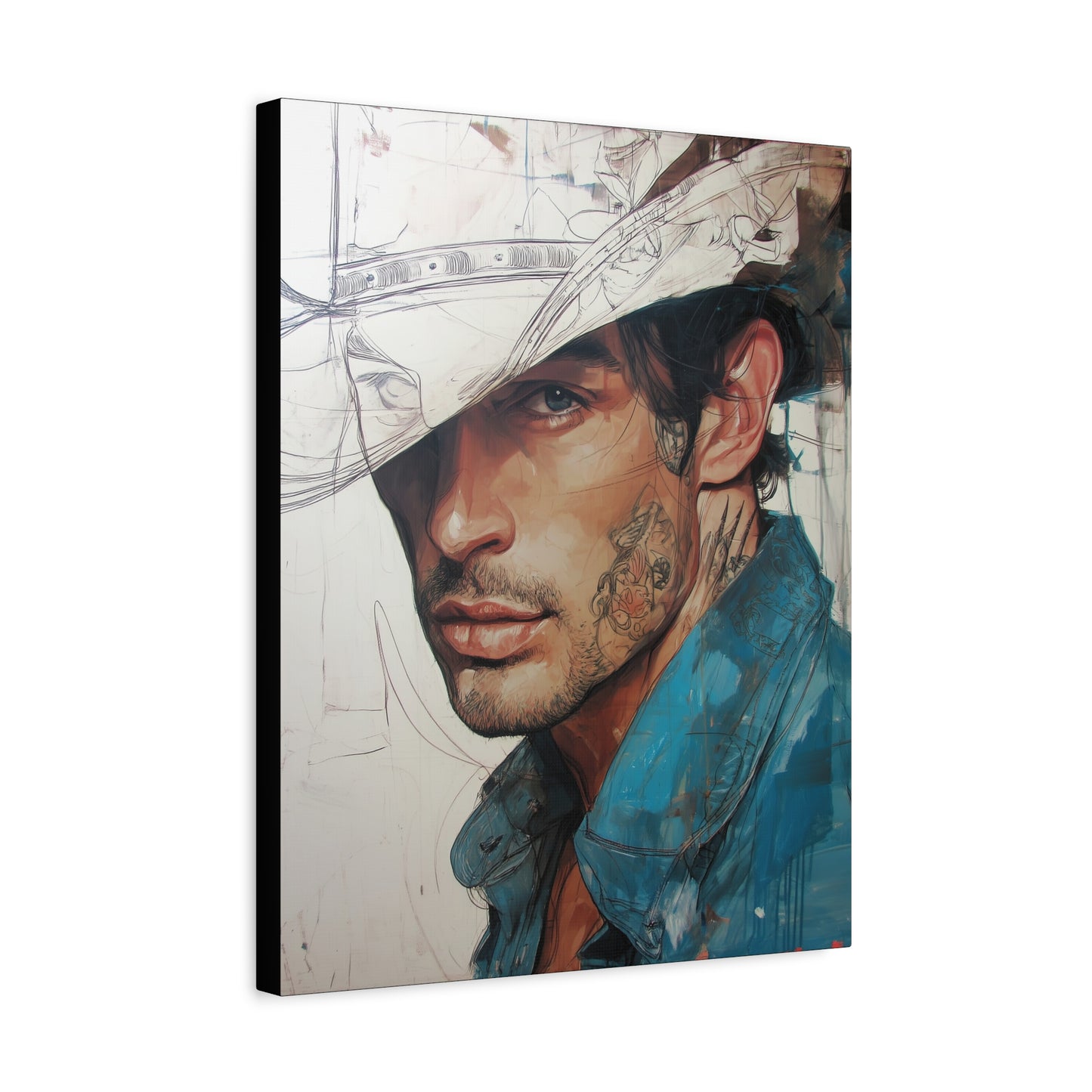 Gallery Wrapped Canvas, Wranglers and Wreckage Art Canvas, Erotic Pinup Art Canvas – Jack