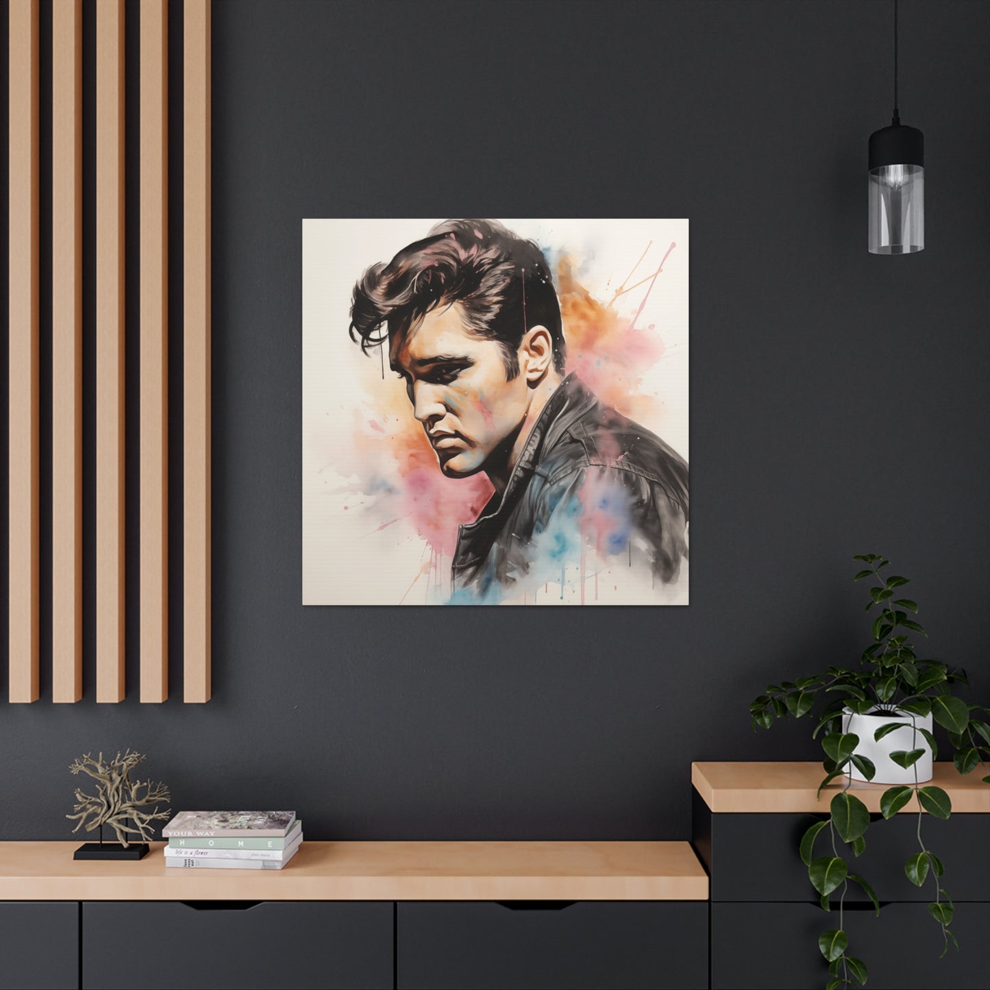 Gallery Wrapped Canvas, Celebrity Inspired, Pop Art Canvas – Elvis