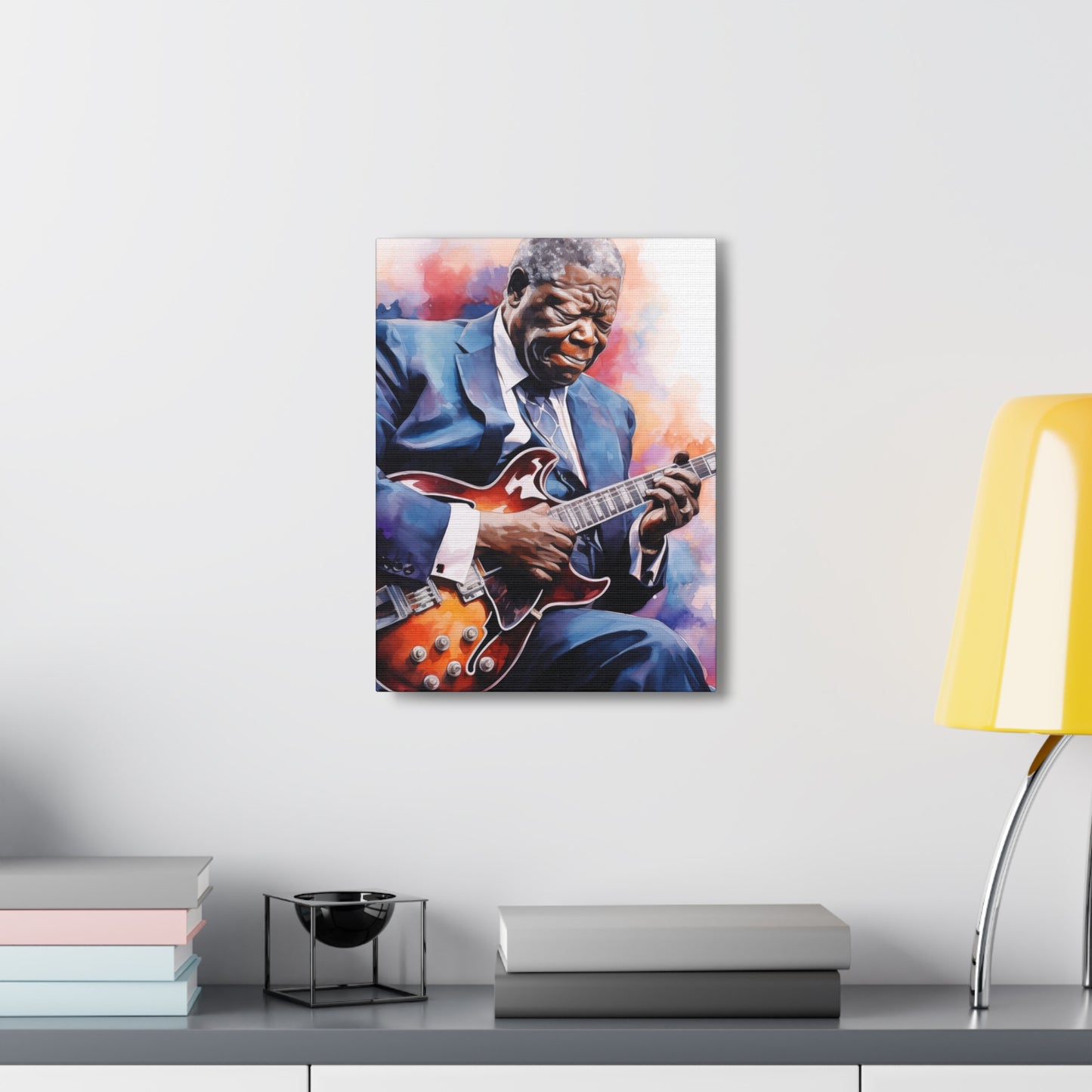 Gallery Wrapped Canvas, Celebrity Inspired, Pop Art Canvas – The King Also
