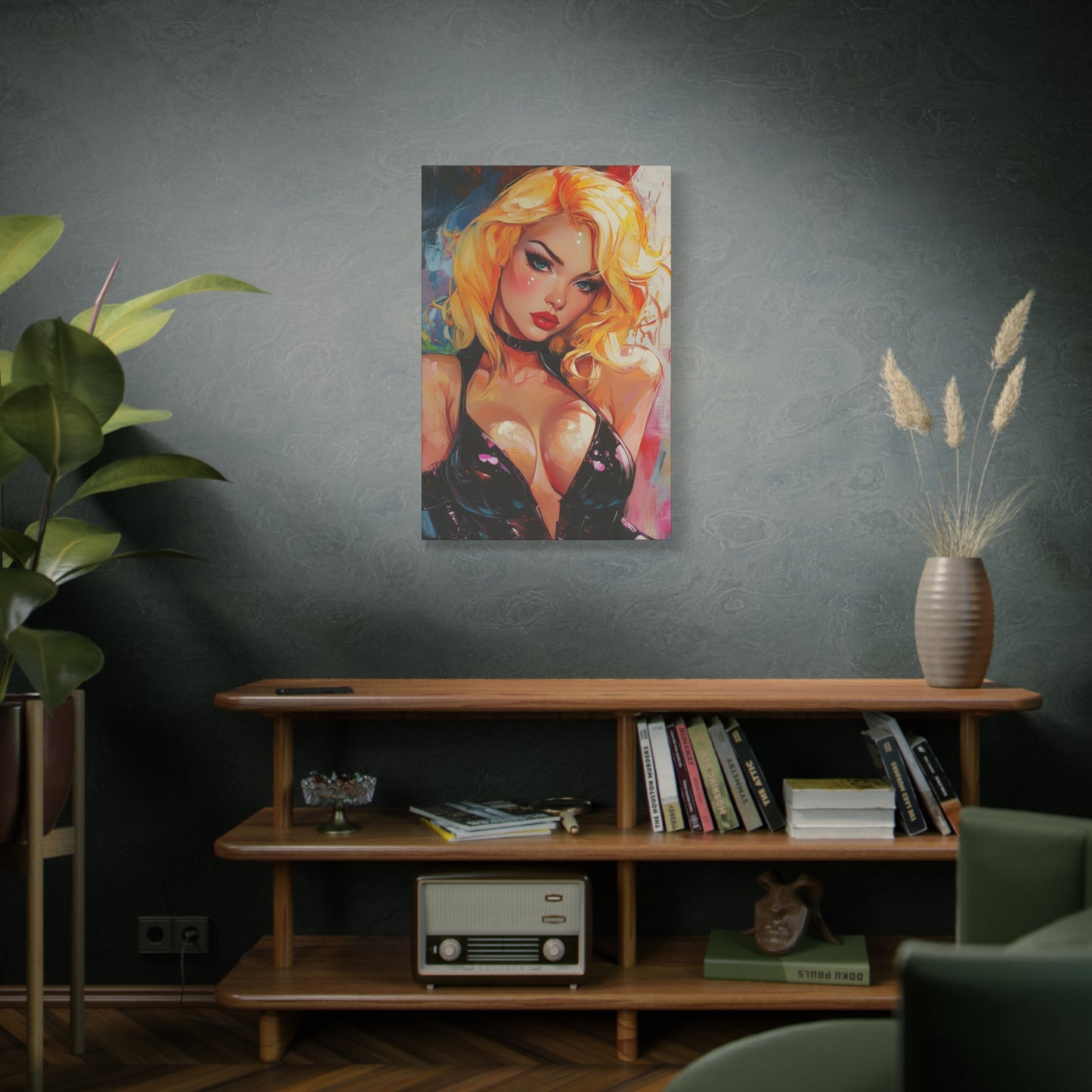 Gallery Wrapped Canvas, Guilt and Grit Adult Art Canvas, Erotic Pinup Art Canvas – Esme