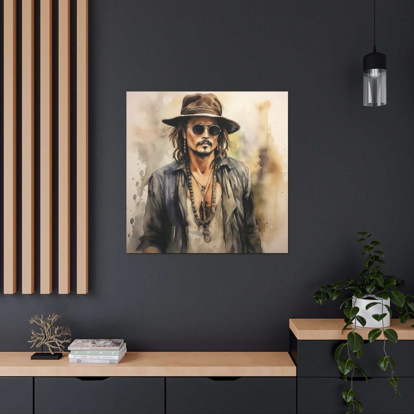 Gallery Wrapped Canvas, Celebrity Inspired, Pop Art Canvas – Johnny