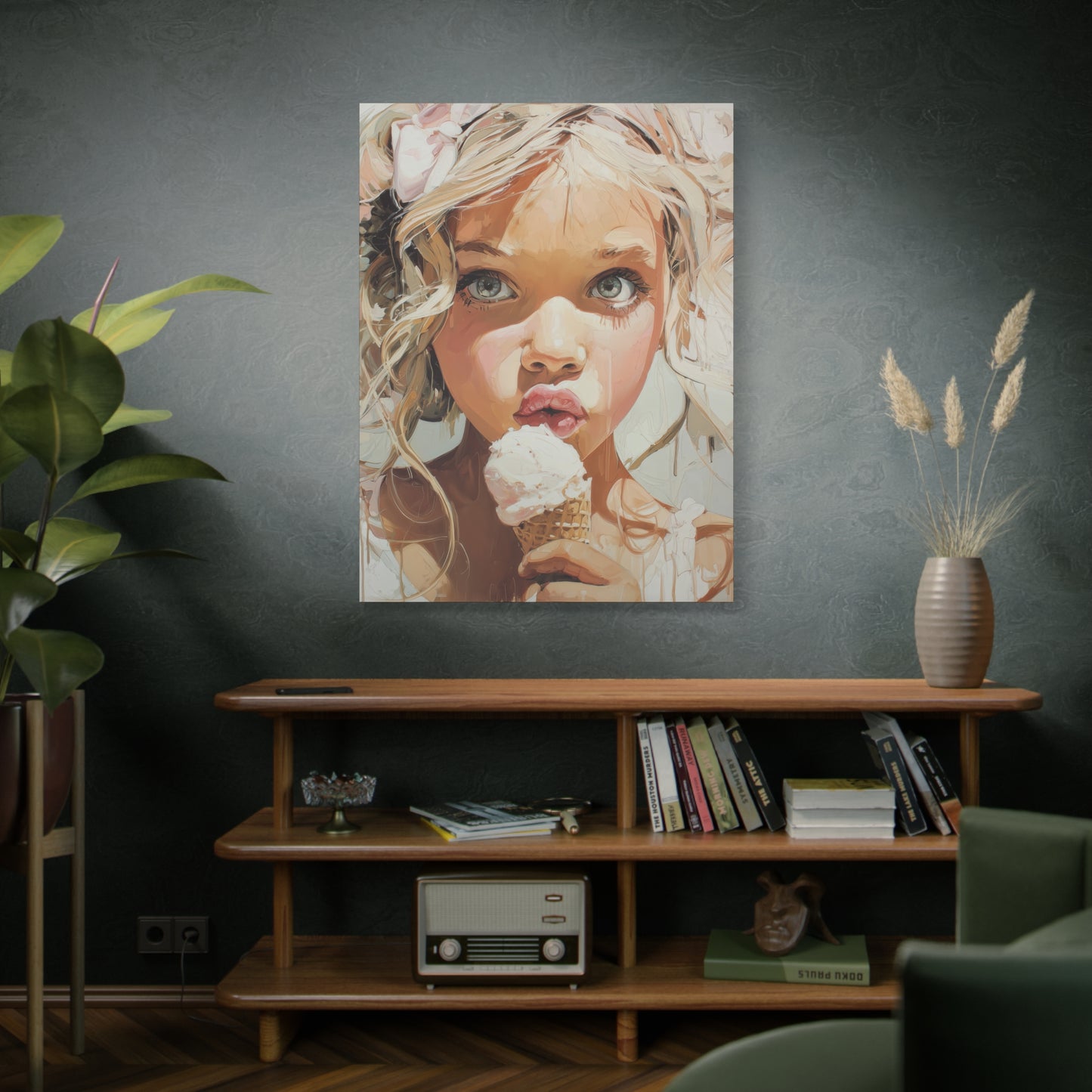 Gallery Wrapped Canvas, Sweet Summer Nostalgia, Sugar and Spice Art Canvas, Ice Cream Dreams Art – Briony