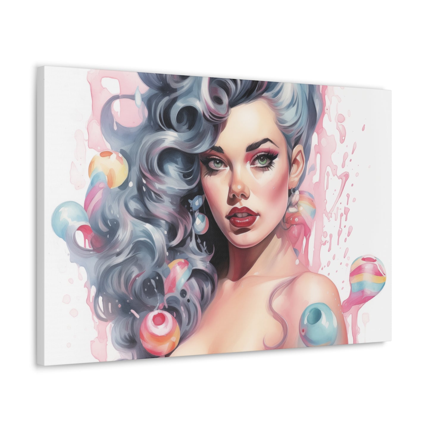 Canvas Wall Art, Gallery Wrapped Pop Art, Femme Doll Wall Art – Lux
