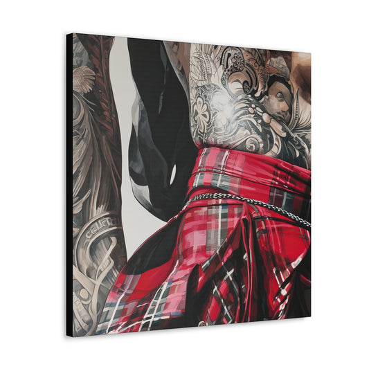 Gallery Wrapped Canvas, Kilts and Carnage Art Canvas, Erotic Pinup Art Canvas – Alexander