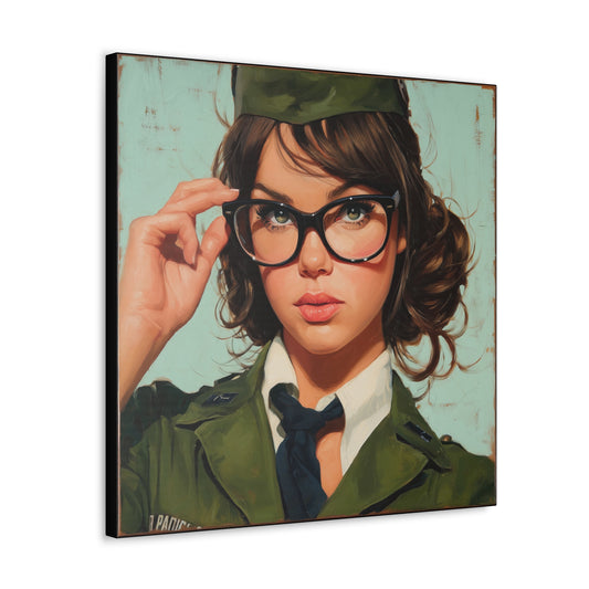Gallery Wrapped Canvas, Liberty and Lace Art Canvas, Erotic Pinup Art Canvas – Piper