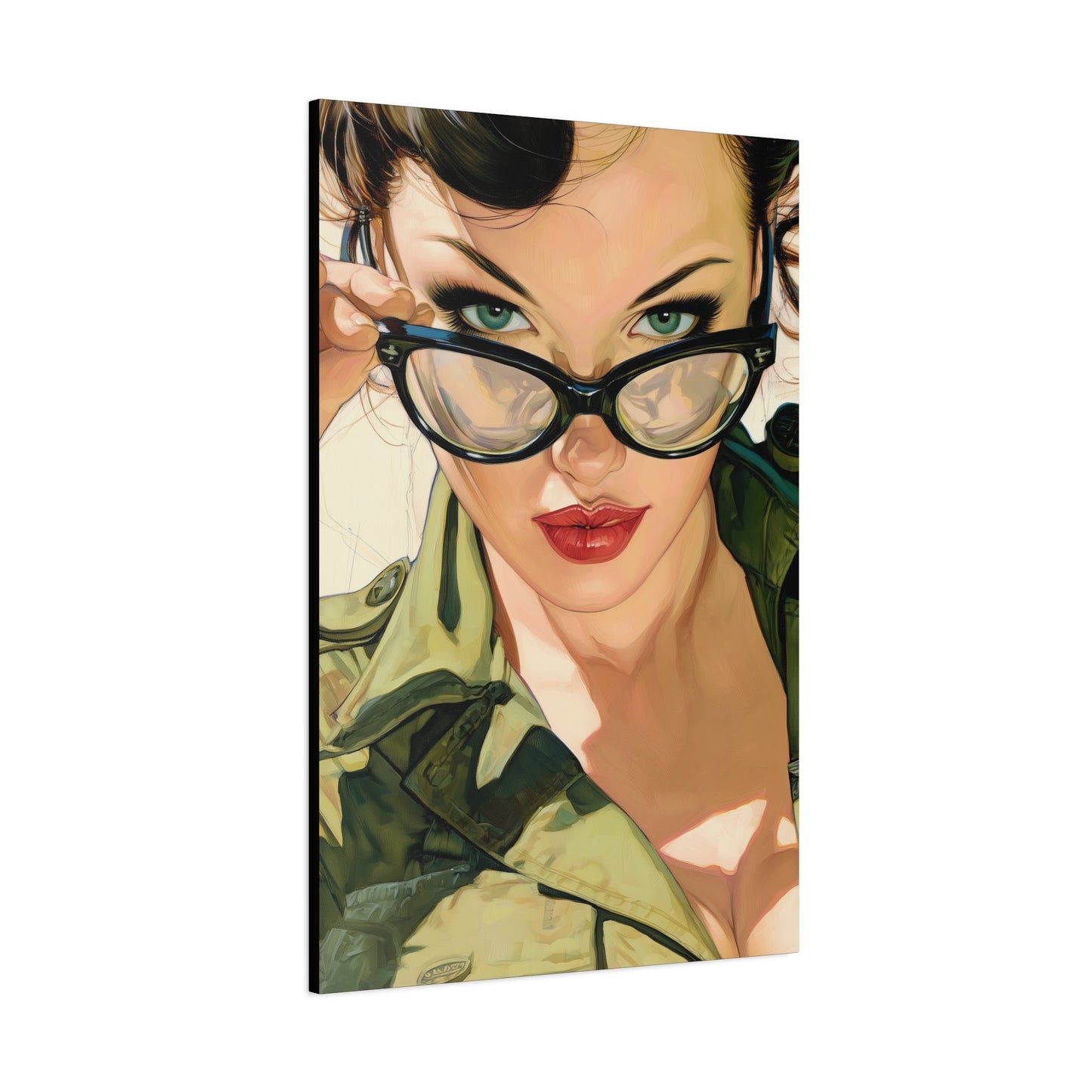 Gallery Wrapped Canvas, Liberty and Lace Art Canvas, Erotic Pinup Art Canvas – Tawney