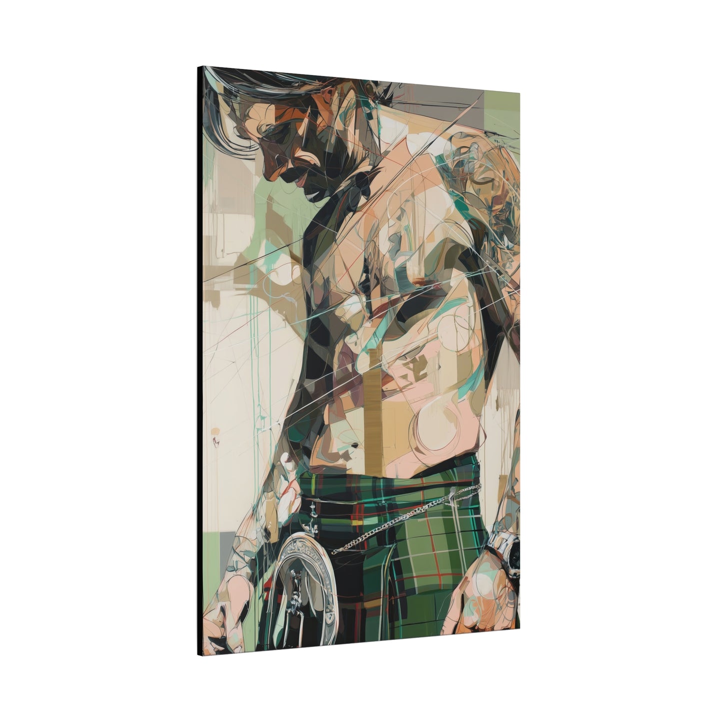 Gallery Wrapped Canvas, Kilts and Carnage Art Canvas, Erotic Pinup Art Canvas – Ewan