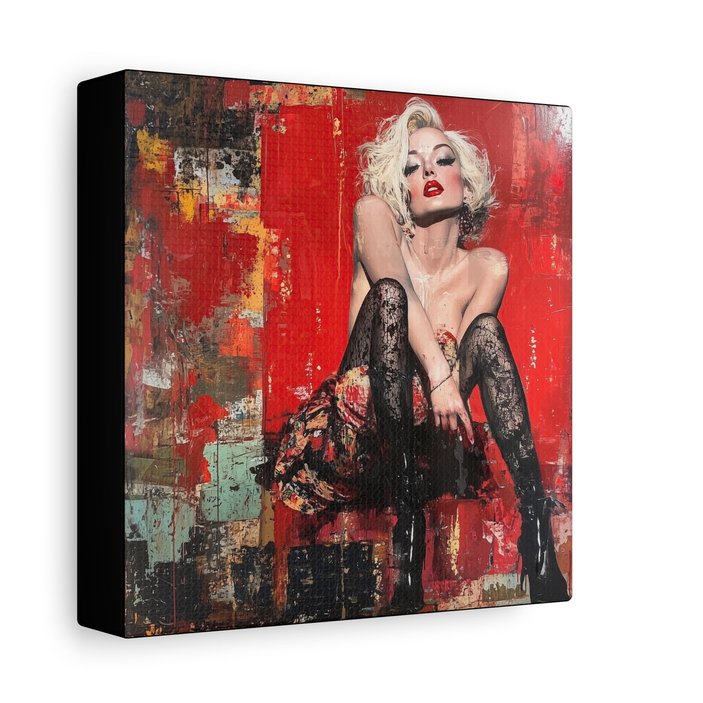 Gallery Wrapped Canvas, Guilt and Grit Adult Art Canvas, Erotic Pinup Art Canvas – Sable