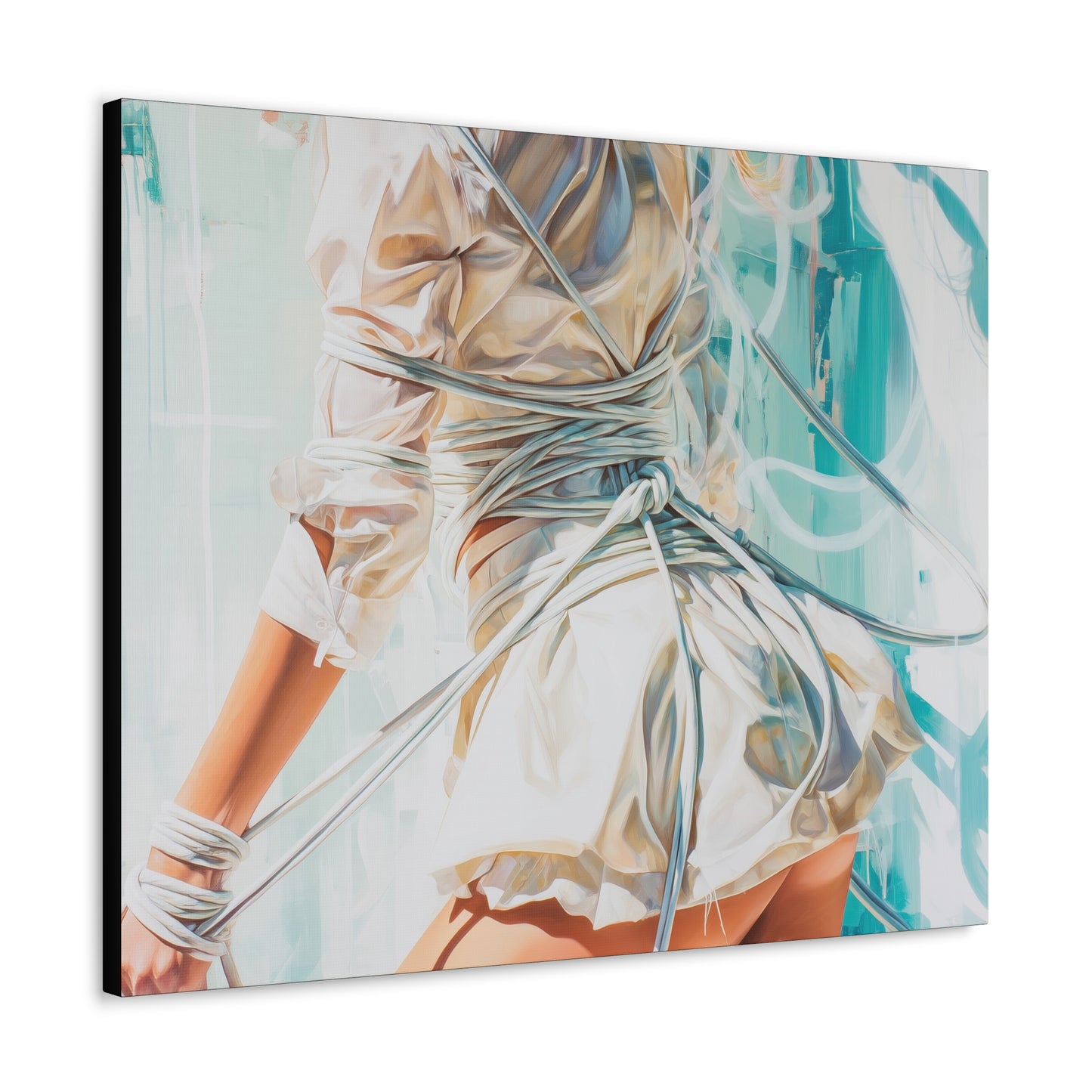 Gallery Wrapped Canvas, Ropes and Reverence Art Canvas, Erotic Shibari Art Canvas – Hannah