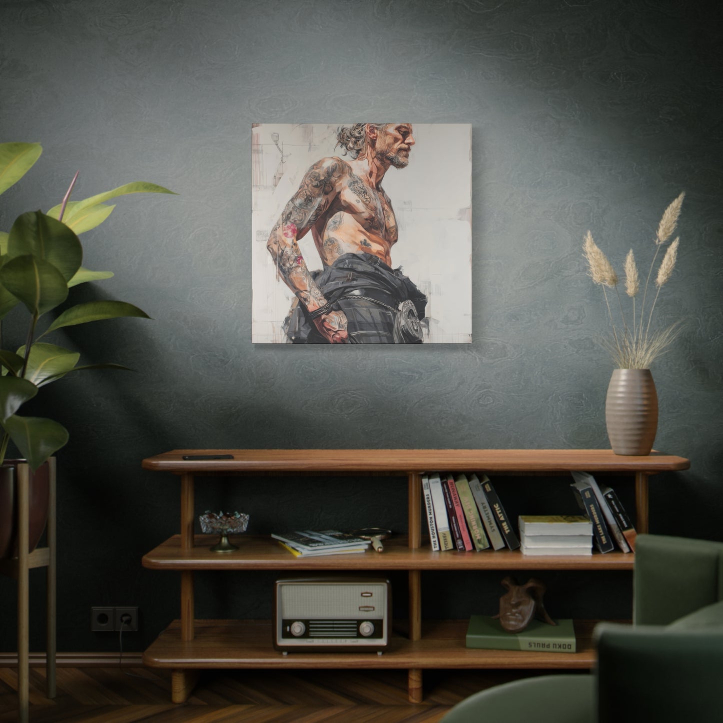 Gallery Wrapped Canvas, Kilts and Carnage Art Canvas, Erotic Pinup Art Canvas – Struan