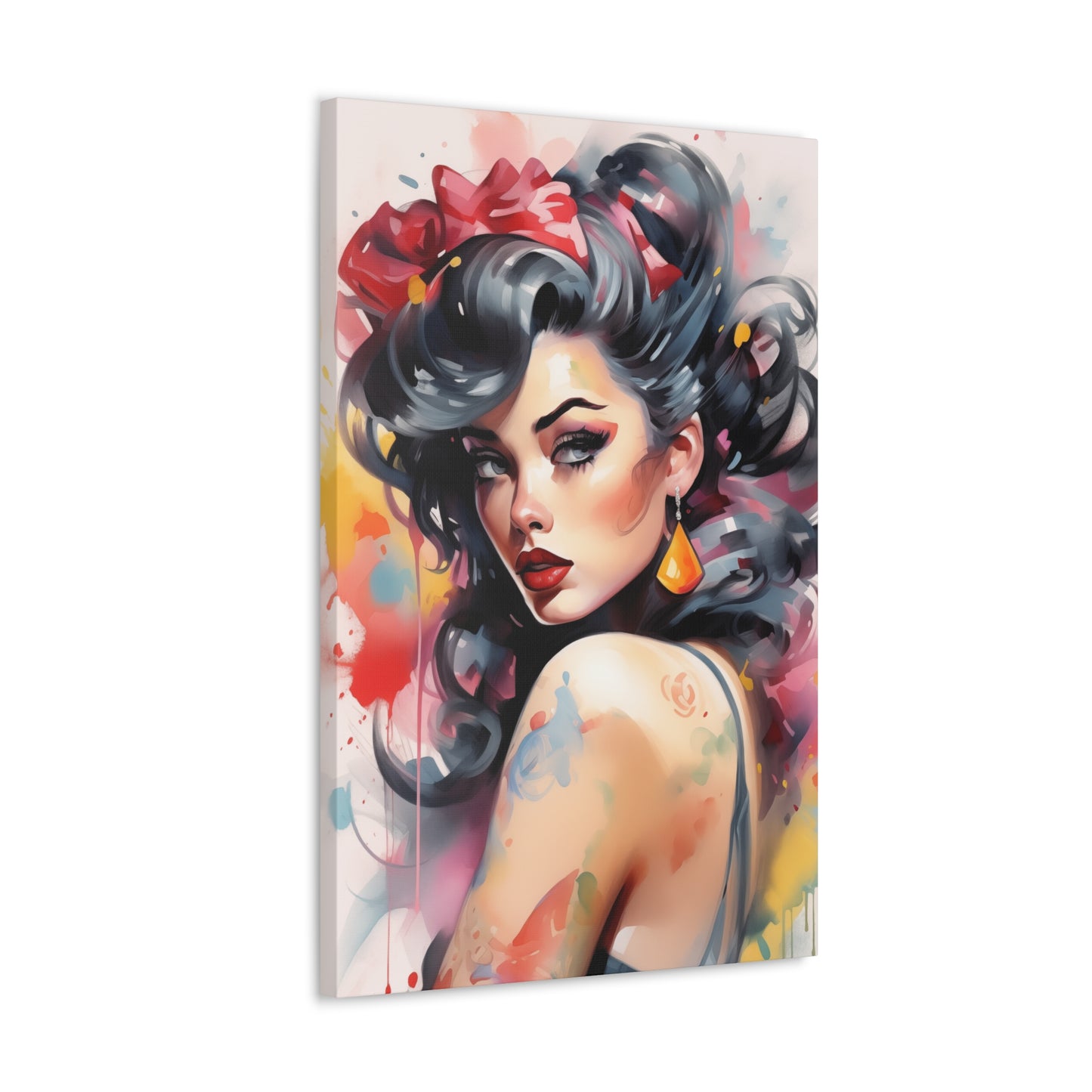 Canvas Wall Art, Gallery Wrapped Pop Art, Femme Doll Wall Art – Genevieve