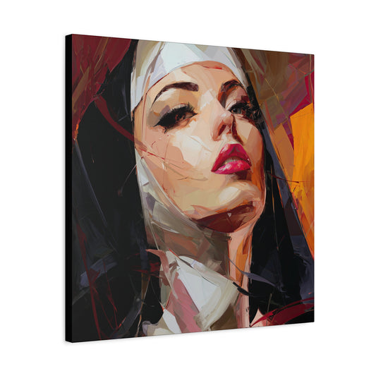 Gallery Wrapped Canvas, Habits and Heresy Art Canvas, Naughty Nuns Art Canvas – Sister Veritas