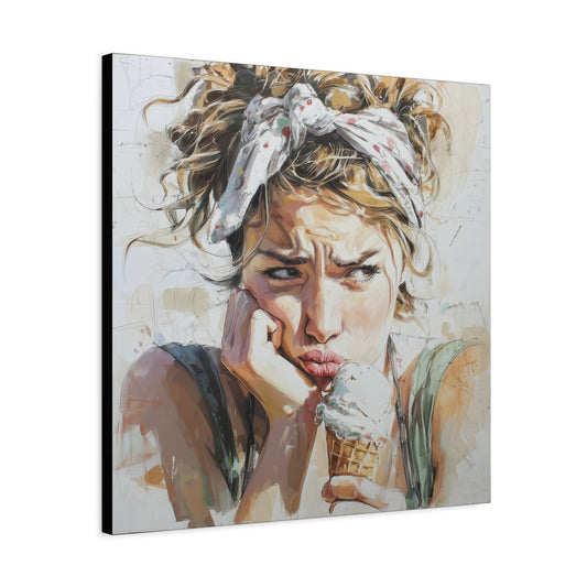 Gallery Wrapped Canvas, Sweet Summer Nostalgia, Sugar and Spice Art Canvas, Ice Cream Dreams Art – Josie