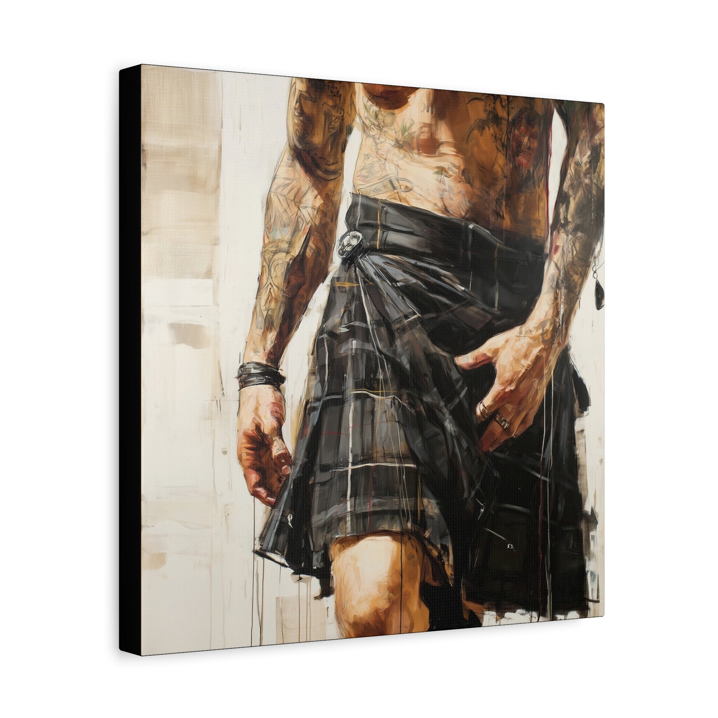 Gallery Wrapped Canvas, Kilts and Carnage Art Canvas, Erotic Pinup Art Canvas – Brodie