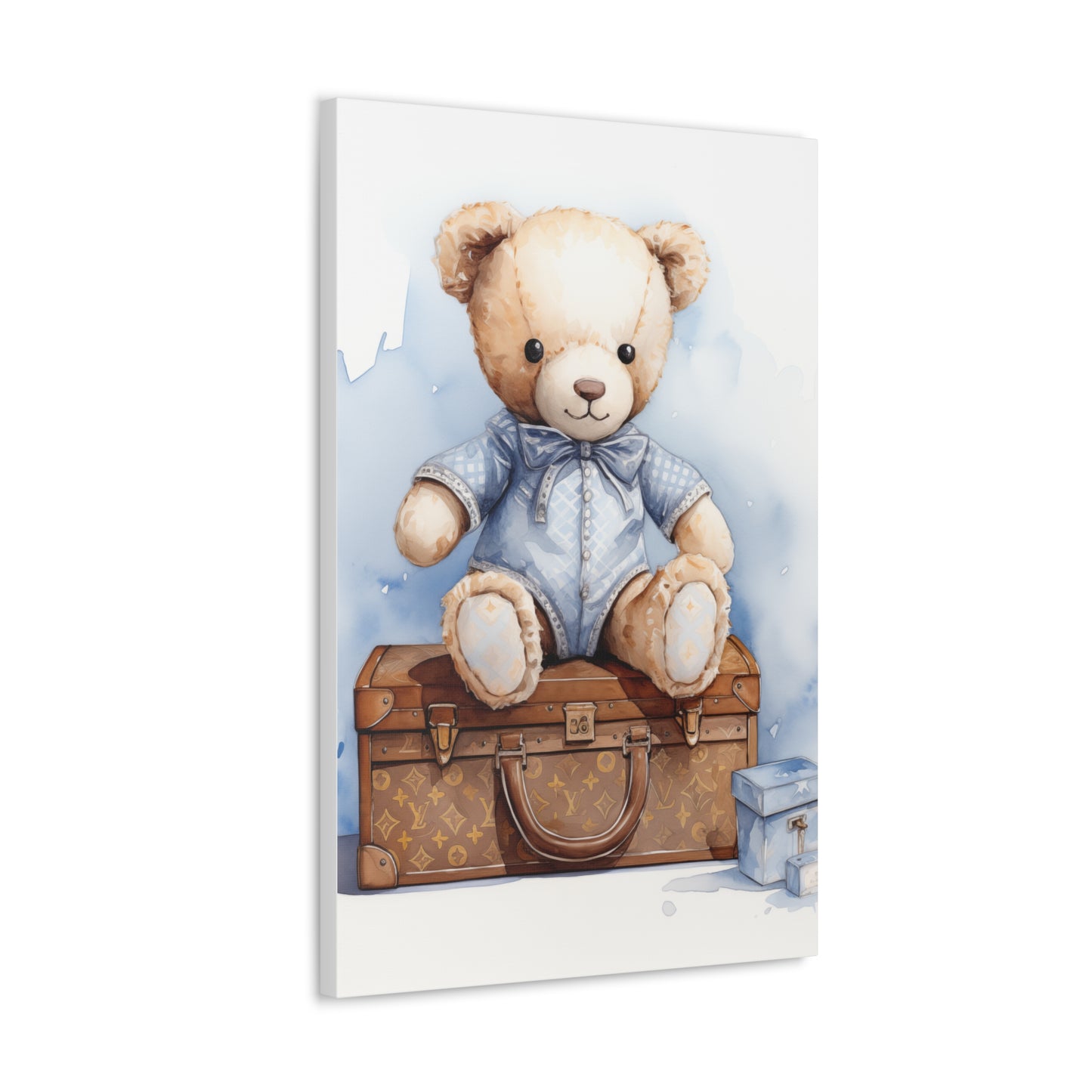 Canvas Gallery Wrap - LV Bear Wall Art - Blu