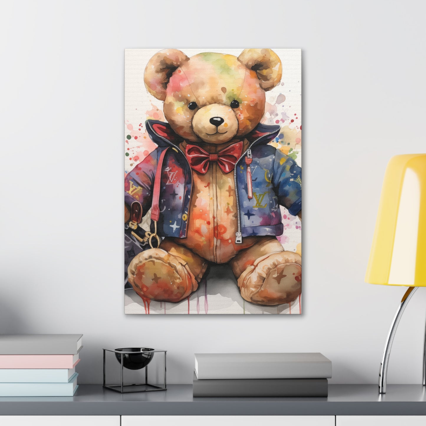 Canvas Gallery Wrap - LV Bear Wall Art - Drip