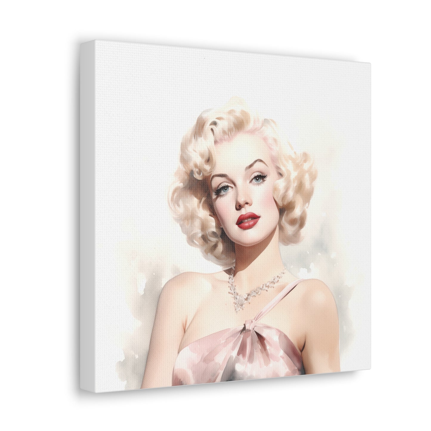 Canvas Wall Art, Gallery Wrapped Pop Art, Celebrity Wall Art – Marilyn Monroe - Pink