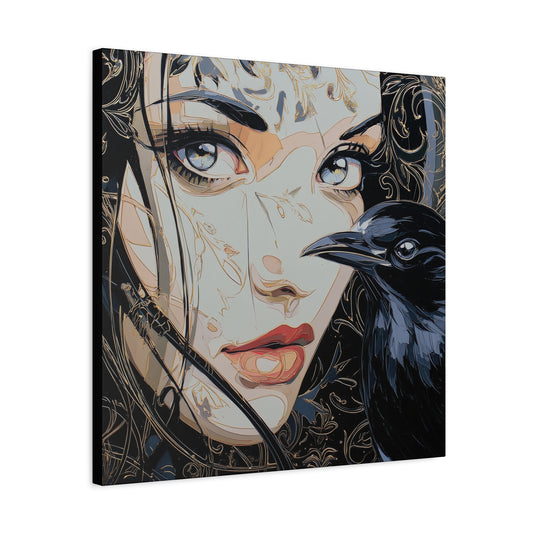 Gallery Wrapped Canvas, Myth and Bones Gothic Art Canvas, Dark Muse Canvas - Luxor