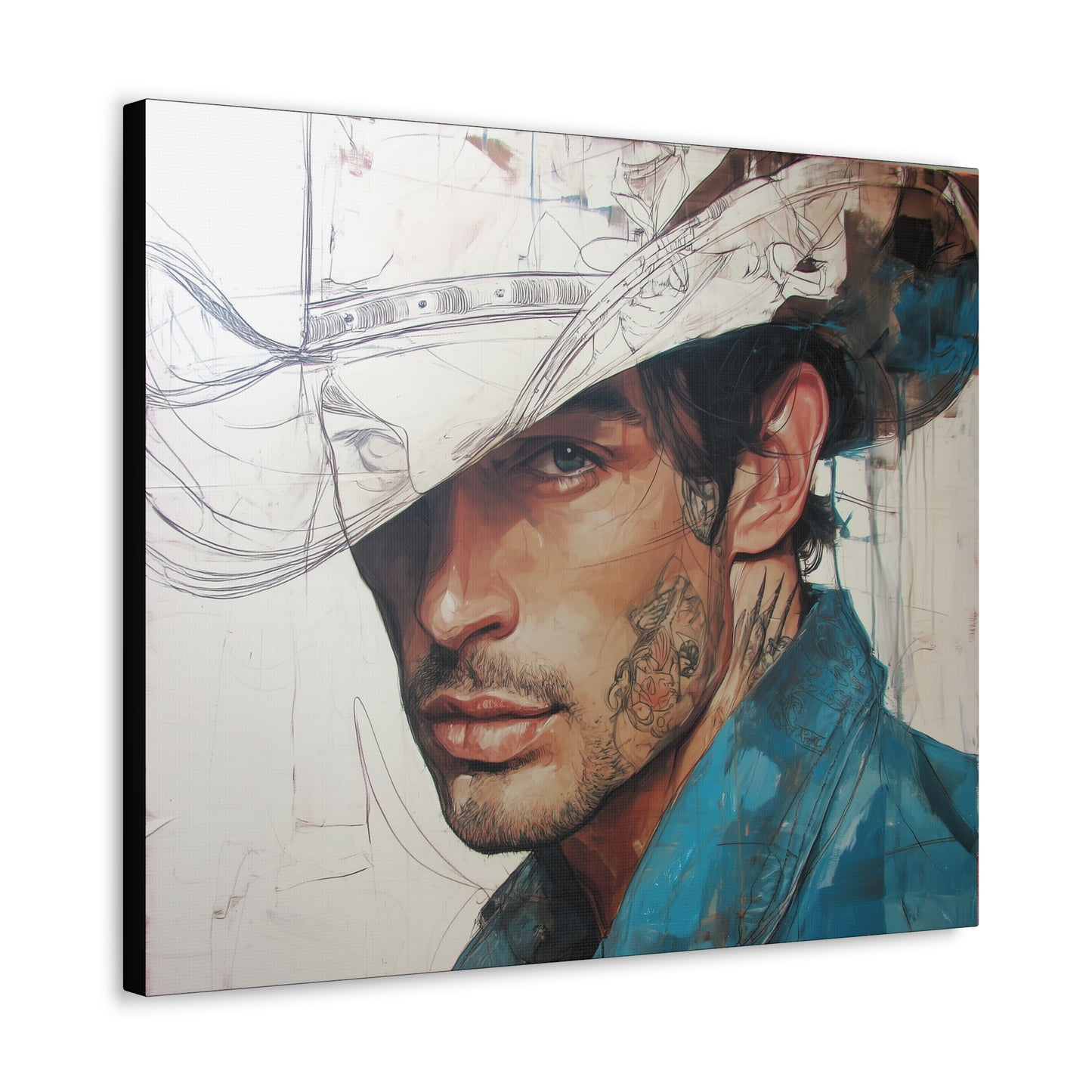 Gallery Wrapped Canvas, Wranglers and Wreckage Art Canvas, Erotic Pinup Art Canvas – Jack