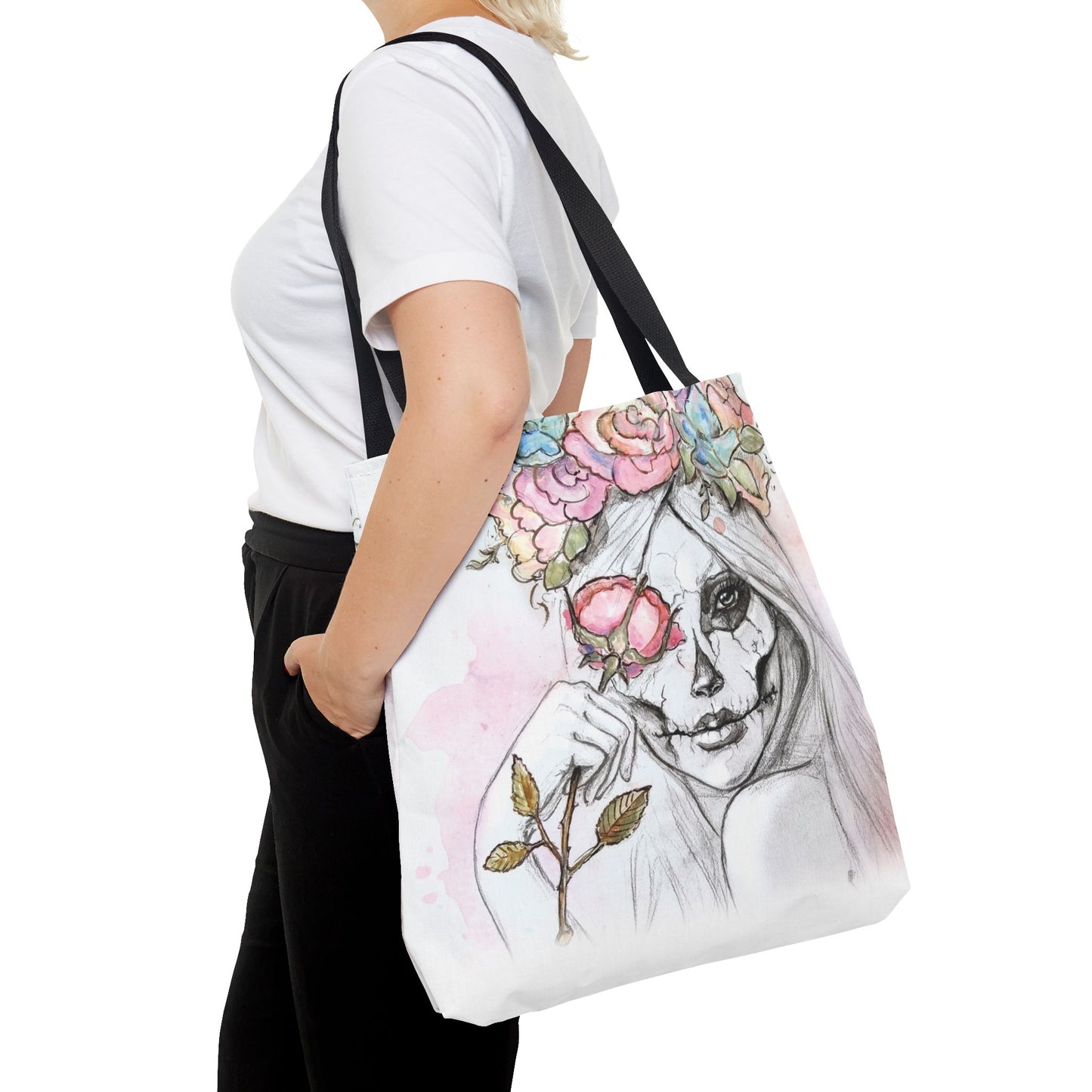 Calavera Catrina Tote Bag, Utility Tote - Dia de los Muertos Tote - Day of the Dead