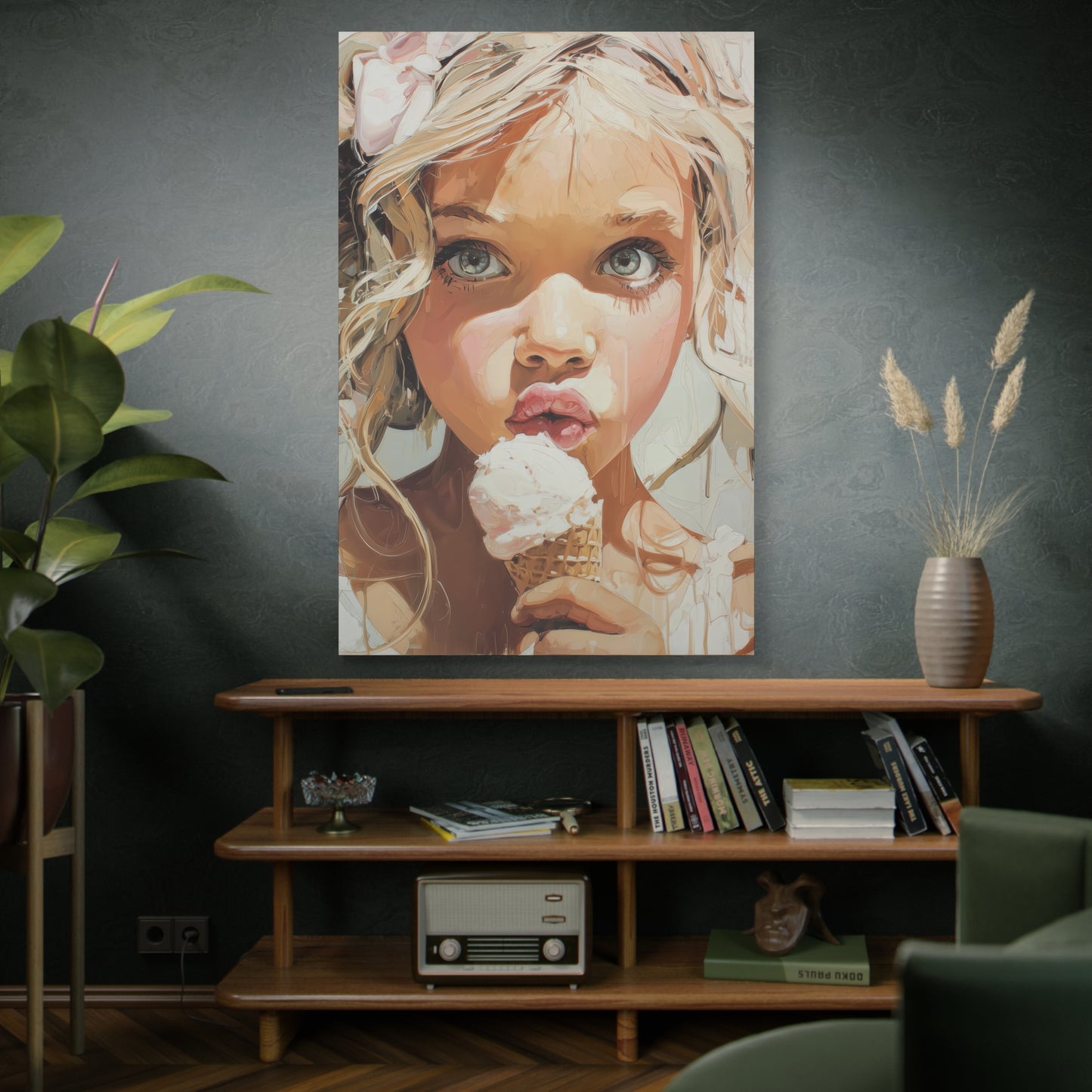 Gallery Wrapped Canvas, Sweet Summer Nostalgia, Sugar and Spice Art Canvas, Ice Cream Dreams Art – Briony