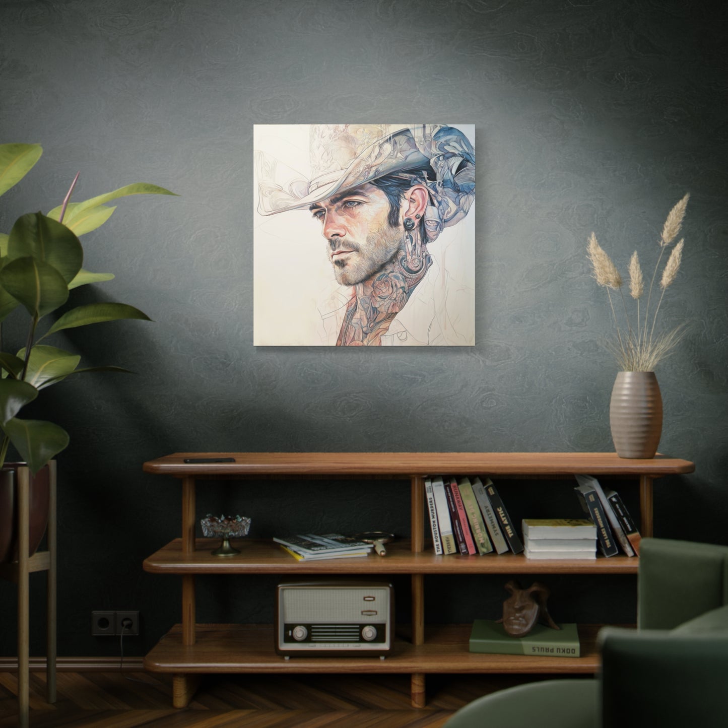 Gallery Wrapped Canvas, Wranglers and Wreckage Art Canvas, Erotic Pinup Art Canvas – Buck